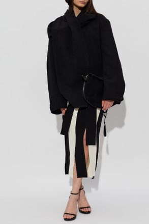 Entire studios Jacket With Belt, Womens, Black