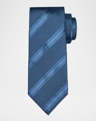 Tom Ford Men & apos;s Tonal Stripe Silk Tie