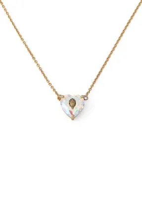 Kurt Geiger Heart Pendant Necklace in Crystal Abalone at Nordstrom
