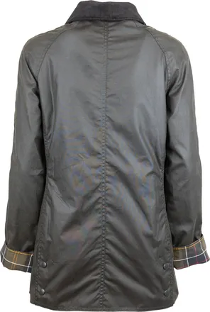 Barbour Womens Waxed Jacket Classic Beadnell Olive Cotton