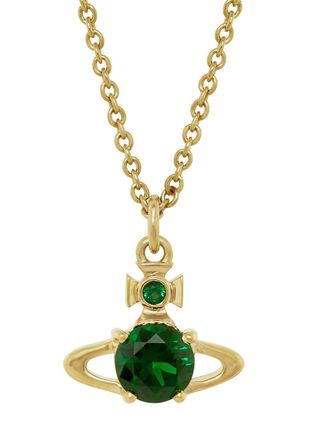 Vivienne Westwood Reina orb Crystal-embellished Necklace - Green - One Size