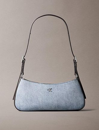 Calvin Klein Bolso De Hombro Peque&ntilde;o De Denim Con Logo Monograma