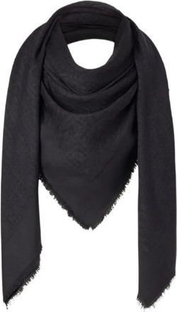 Fendi FF Sjaal - Heren - Zijden sjaals - Zwart - ONE Size - Wol - Accessoires