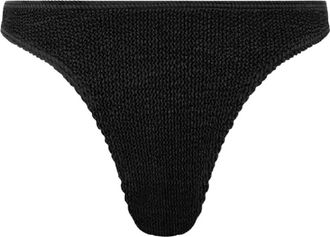 Bond-Eye Zwarte hoog getailleerde bikinibroek - Dames - Bikinis - Zwart - ONE Size - Leer - Badmode
