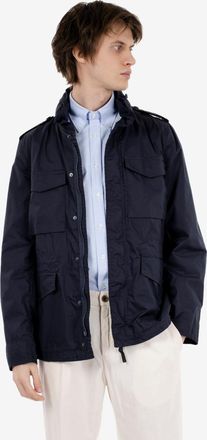 Aspesi Minfield coat in gabardina di cotone navy