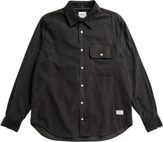Norse Projects Kongshoved Relaxed Micro Cord Shirt - Heren - Casual Overhemden - Grijs - M - Katoen - Overhemden