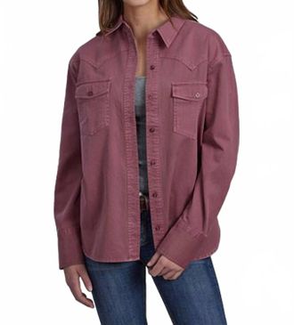 Roper Womens Solid Twill Top In Pigment Dyed