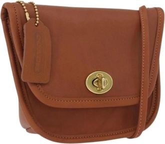 Coach Pre-owned Cross Body Bags, female, Brown, Size: ONE SIZE Pre-owned Leather Shoulder Bag
