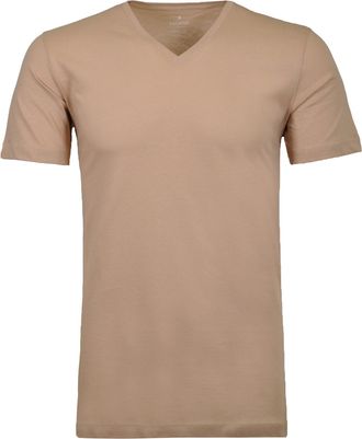 Ragman T-Shirt RAGMAN Set:, Herren, Gr. XXL, beige (light skin, 086), Baumwolle, slim fit, V-Ausschnitt, Shirts T-Shirt
