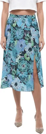 Stella McCartney Light Blue Floral Midi Skirt