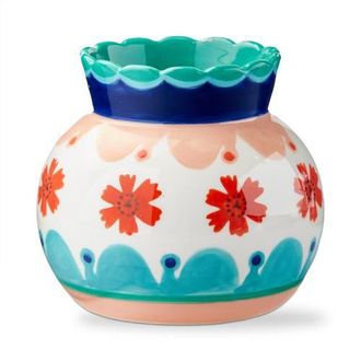 Tag Eclectic Fun Squat Earthenware Vase in Multicolored at Nordstrom