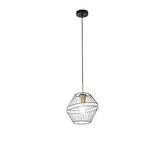 Luce-Ambiente-Design Kiko suspension in Black and Gold Metal 25 cm
