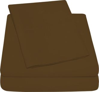 Luxury Home Deep Pocket Microfiber Sheet Set in Chocolate at Nordstrom Rack, Size Twin