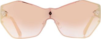 Versace Pink Gradient Mirror Shield Ladies Sunglasses VE2182 12526F 143