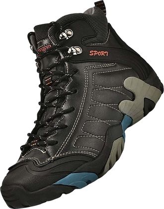 Generic SAUTRV MenS Boots MenS High Top Boots Fashion Casual Trainers Breathable Flat Casual Shoes Winter Padded Warm MenS Boots Mens Winter Shoes (Black, 8.5