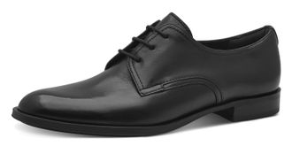 Tamaris Schn&uuml;rschuh TAMARIS, Damen, Gr. 36, schwarz, Leder, Schuhe Schn&uuml;rschuh, Blockabsatz, Halbschuh, Businessschuh mit Ziern&auml;hten