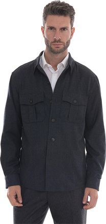 Canali Overshirt Antracite Canali Uomo
