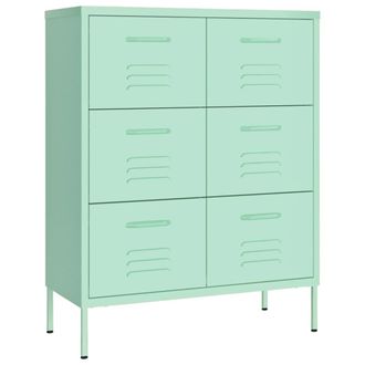 vidaXL Armario De Almacenamiento Acero Mint 80x35x101,5 Cm Vidaxl
