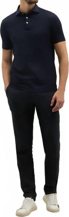 Boglioli Short Sleeve Polo In Navy