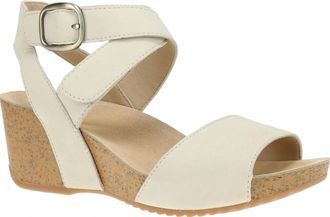 Dansko Womens Saylor Wedge Sandal In Ivory