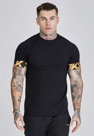 Siksilk Camiseta para Hombres Negra Din&aacute;mica XXL