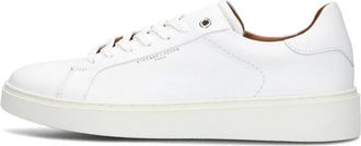 Stefano Lauran Schoenen, Heren, Wit, 48 EU, Leer, Casual lage heren sneakers