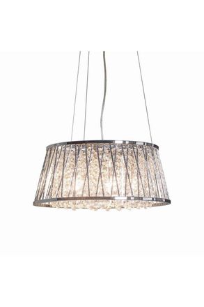 Netlighting Sophia 5 Light Pendant Chrome Crystal (K5) Detail G9 in Clear