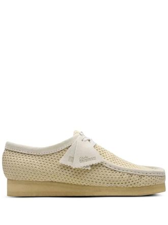 Clarks Wallabee OFF WHITE MESH desert boots - Neutrals