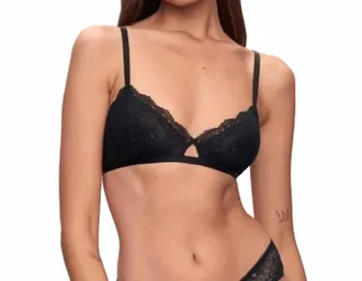 Eberjey Lara Triangle Bralette In Black