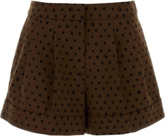 Fendi Printed Stretch Wool Blend Shorts