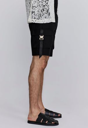 Siksilk Pantalón Corto Cargo Vuelo Negro Masculino XXL