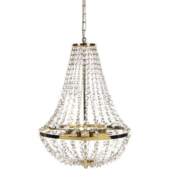 Beliani Chandelier DIAMANTE Metal Gold
