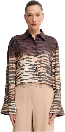 Pinko Viscose Shirt - Dames - Overhemden - Veelkleurig - L - Polyester - Overhemden