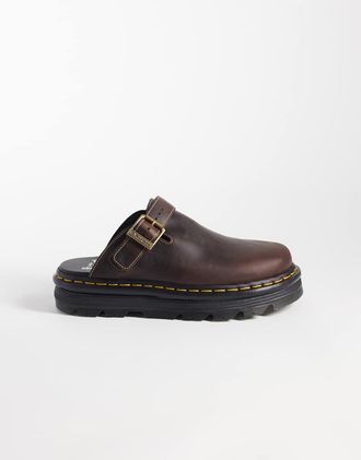 Dr. Martens Dr. Martens - ZebZag - Sabot in pelle Crazy Horse marrone scuro