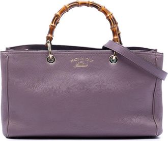Gucci Pre-owned Gucci Medium Calfskin Bamboo Shopper Satchel Ladies EQ2MTJWMF80HEH5G