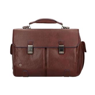 Piquadro Laptop Bags & Cases, unisex, Brown, Size: ONE SIZE Blue Square Briefcase
