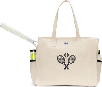 Ame & Lulu Tennis Love All Court Bag in Classic Racquets at Nordstrom, Size Large