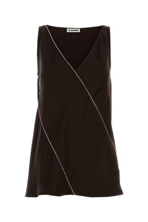 Jil Sander Chocolate Viscose Top
