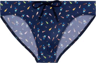 HOM Summer Swim Mini Briefs in Navy Print at Nordstrom, Size Xx-Large