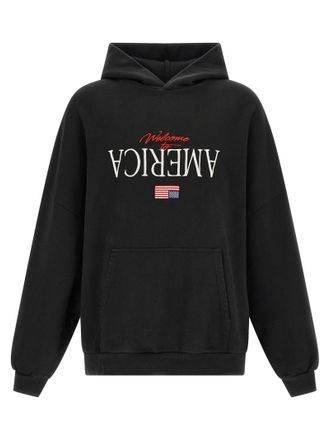 Willy Chavarria Black Cotton Mens Sweatshirt
