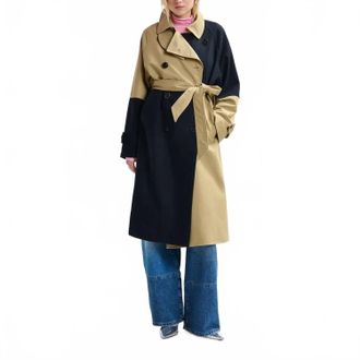 Essentiel Just Patchwork Coat In Combo 1 Gingerbread