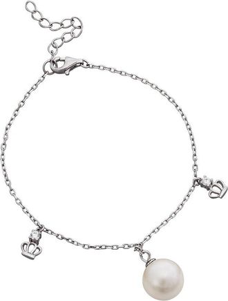 Savvy Cie Jewels Silver Cz Charm Bracelet