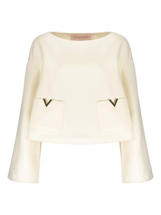 Valentino Garavani double-pocket top - women - Fabric - 36 - White