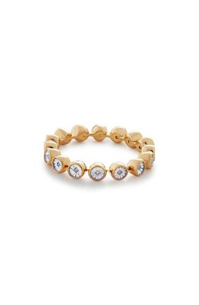 Monica Vinader Diamond Essential Tennis Ring in 18K Gold Vermeil at Nordstrom, Size 4.5