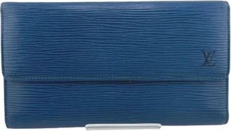 Louis Vuitton Pre-owned Wallets, female, Blue, Size: ONE SIZE Pre-owned Leather wallets