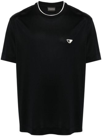 Emporio Armani T-shirt con ricamo - Blu