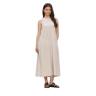 Selected Luisa Relaxed Linnenmix Jurk - Dames - Jurken - Beige - Maat: XS Linnen