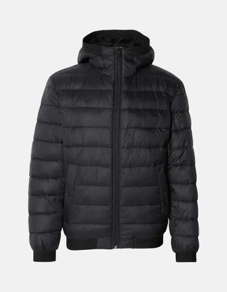 HUGO BOSS Mens BOSS MENS ODENIS HOODED PUFFER JACKET BLACK - Size: 36/Regular