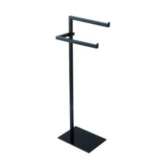 Feridras Toallero De Cristal Negro Con Dos Brazos - Idroclic