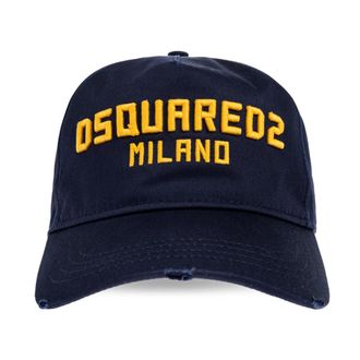 Dsquared2 Baseball Cap - Heren - Petten - Blauw - ONE Size - Katoen - Accessoires